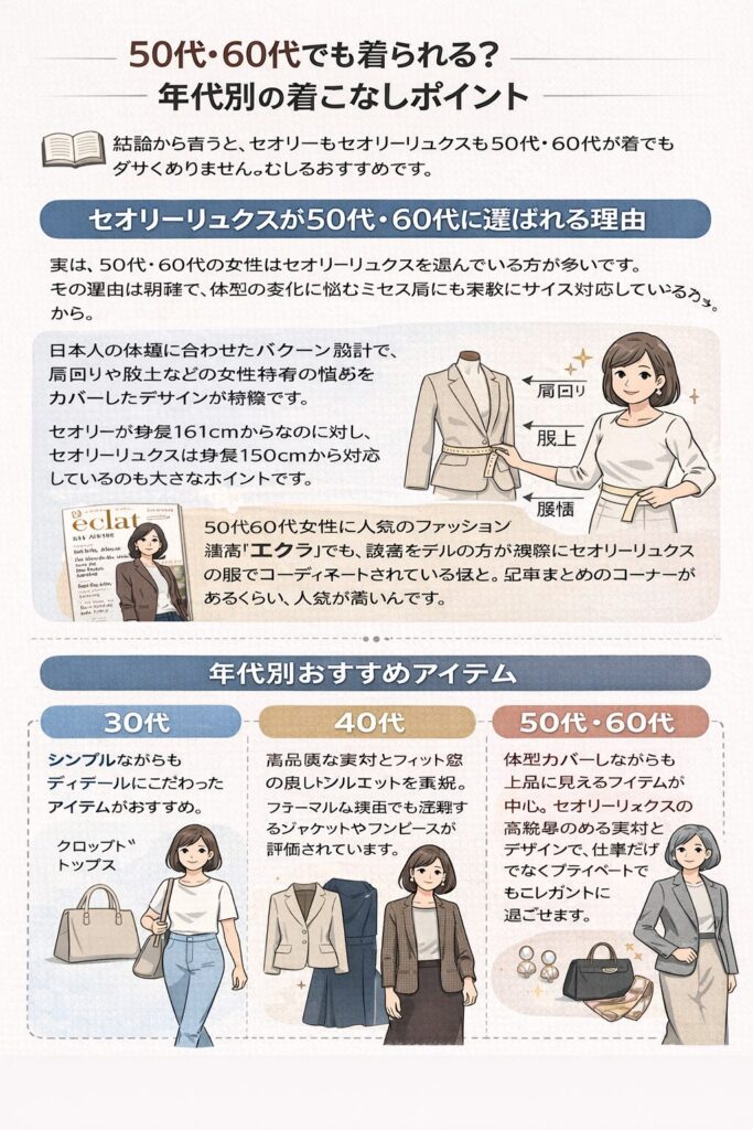 50代・60代でも着られる？年代別の着こなしポイント