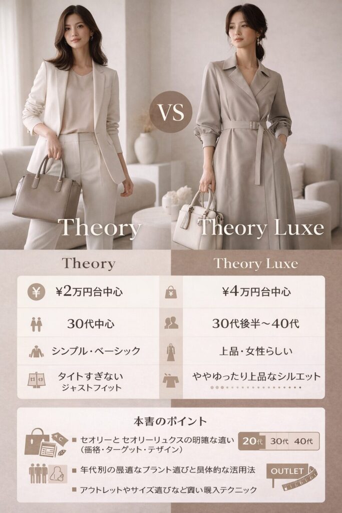 セオリーとセオリーリュクスの違い｜年代別選び方完全ガイド