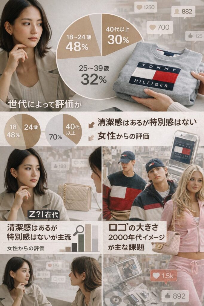 トミーヒルフィガーの世代別評価