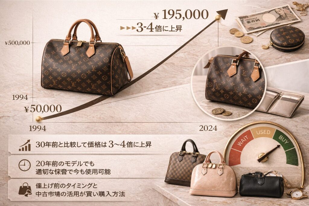 ヴィトン昔は安かった？30年の価格推移を徹底解説