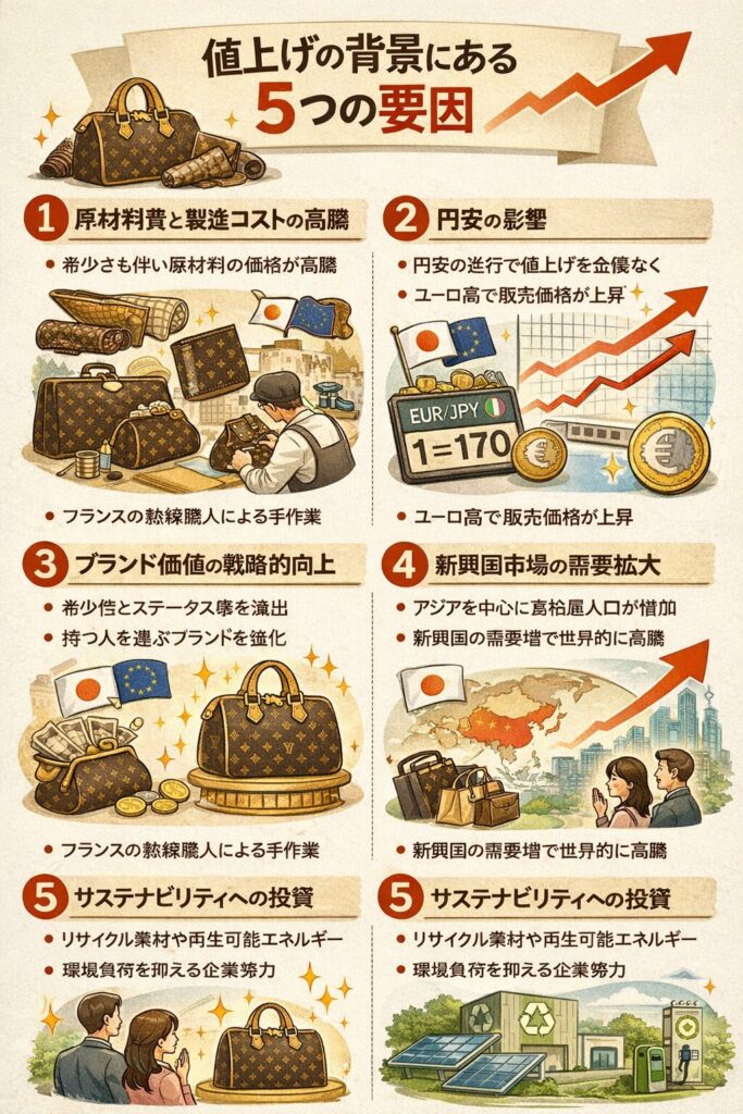 値上げの背景にある5つの要因