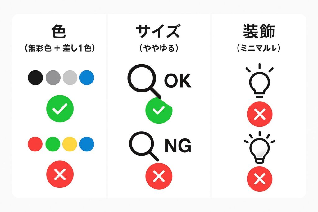 ダサ見えを避ける3原則