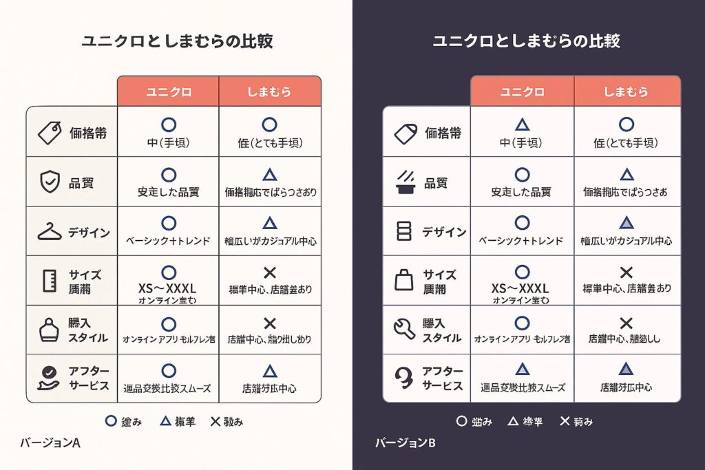ユニクロ vs しまむら徹底比較