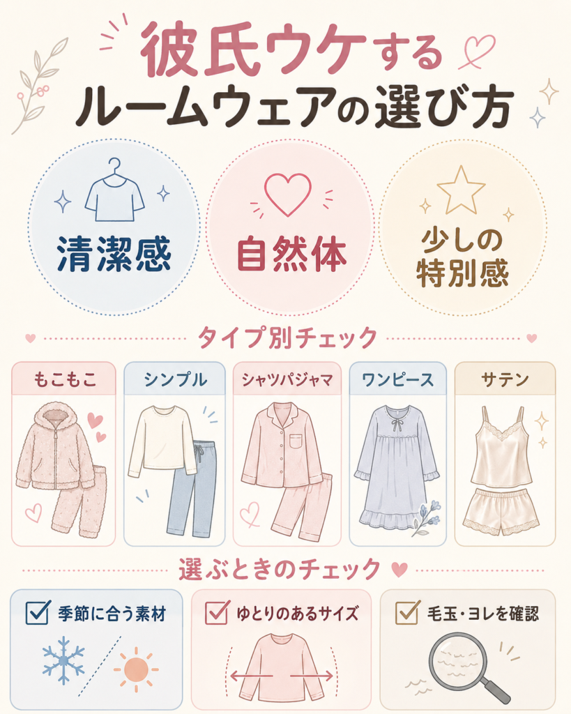 彼氏ウケするルームウェア選びガイド