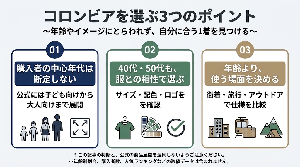 コロンビアを選ぶ3つのポイント