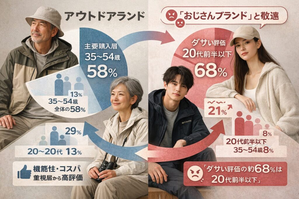 ブランド認知度の年齢別分析
