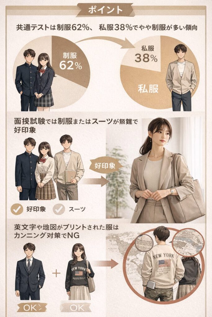 大学受験・高校受験の服装