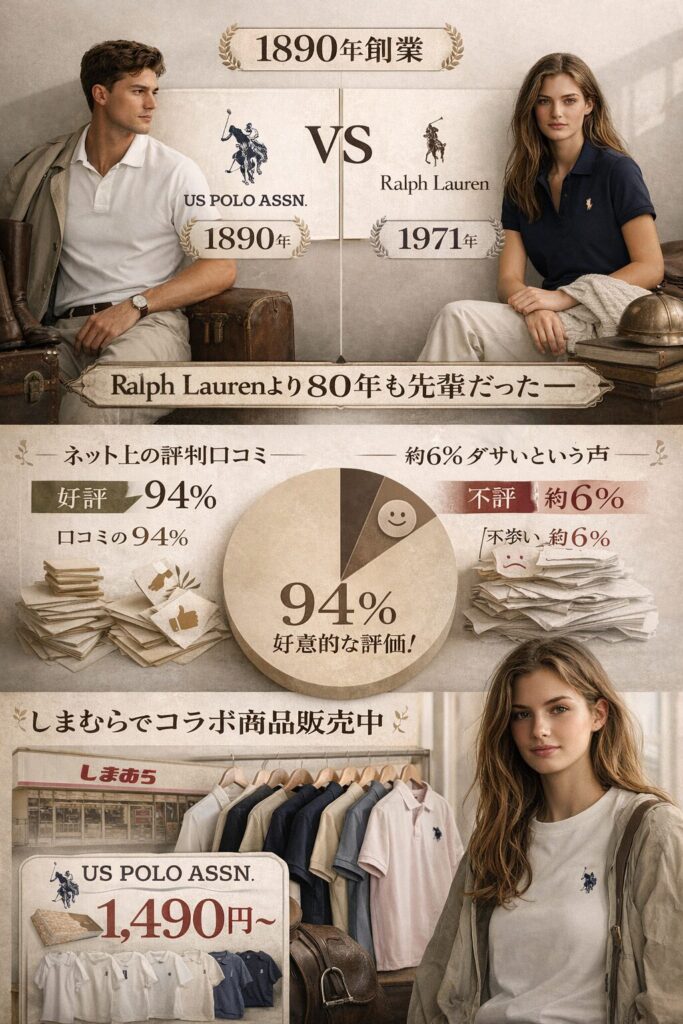 US POLO ASSNがダサいと言われる理由、実際の評判、ラルフローレンとの違い、芸能人の着用例まで