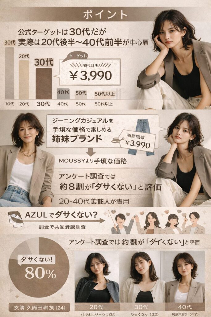 アズールバイマウジーの年齢層について