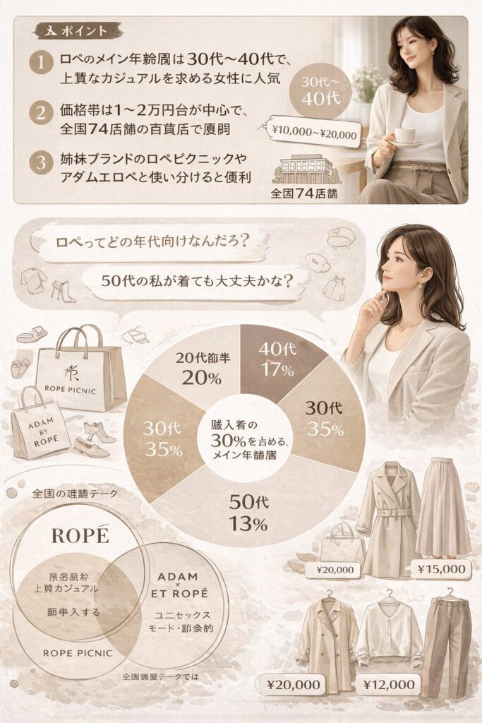 ロペの年齢層や価格帯、姉妹ブランドとの違い、人気アイテムまで