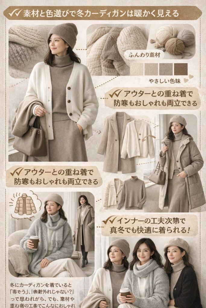 冬のカーディガンを自信を持って着こなすための具体的なテクニック