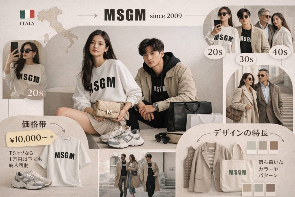 MSGMのスタイルと価格帯
