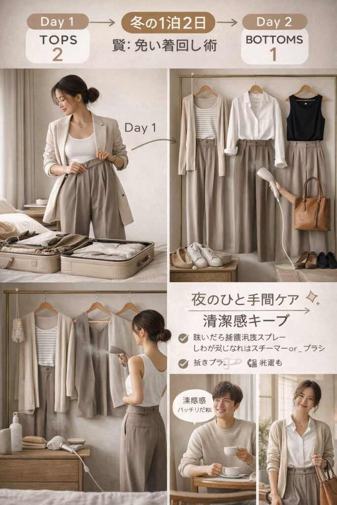 冬の旅行コーデ術