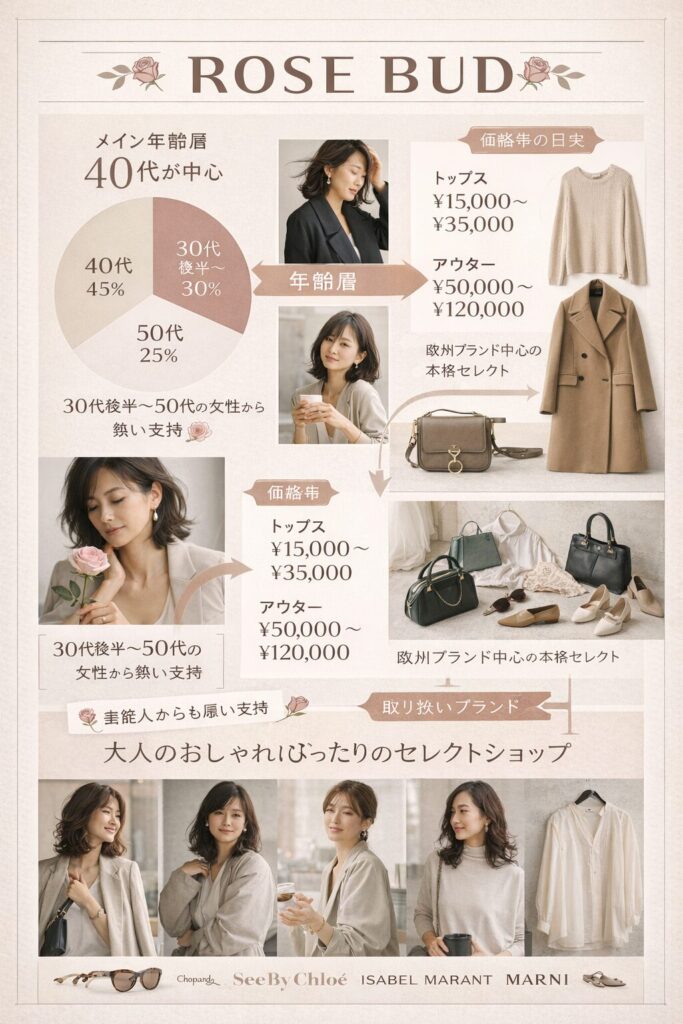 ROSE BUDの選ばれたおしゃれの世界