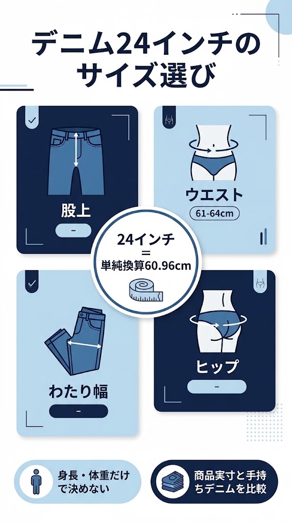 デニム24インチのサイズ選び