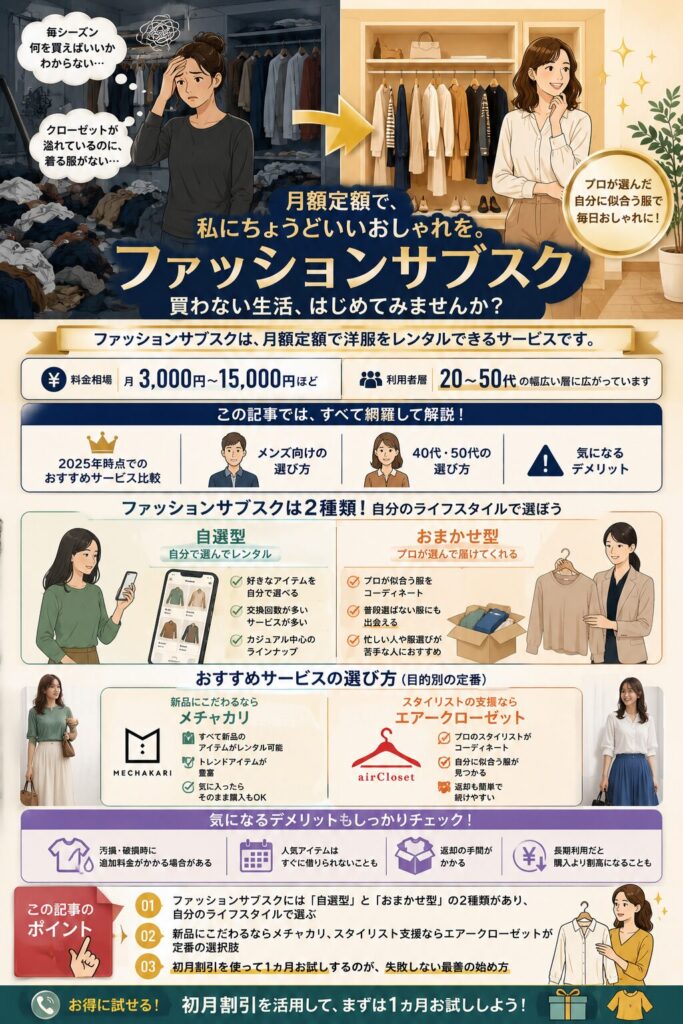 ファッションサブスクで整理整頓生活