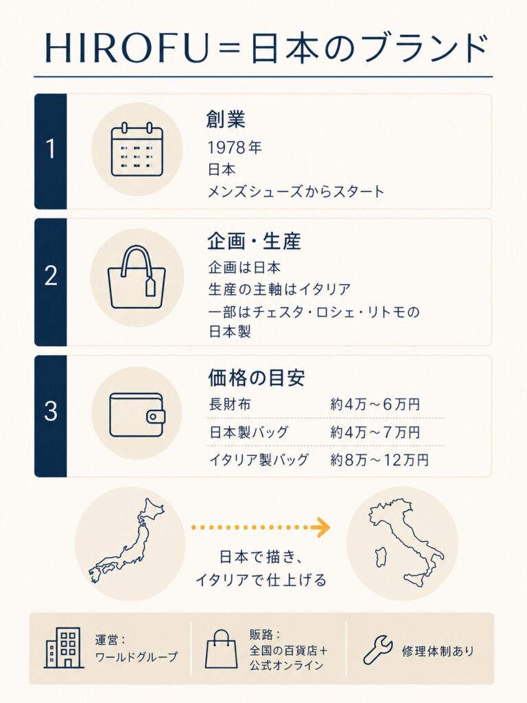 HIROFUブランド概要インフォグラフィック