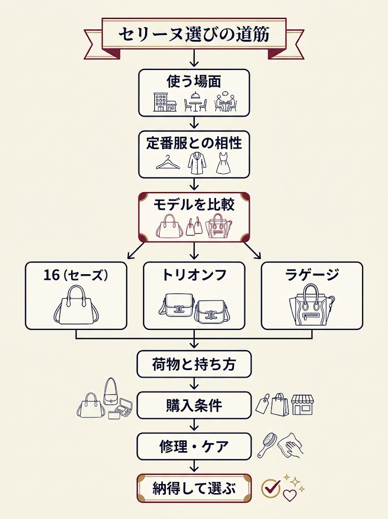 セリーヌ選びの道筋