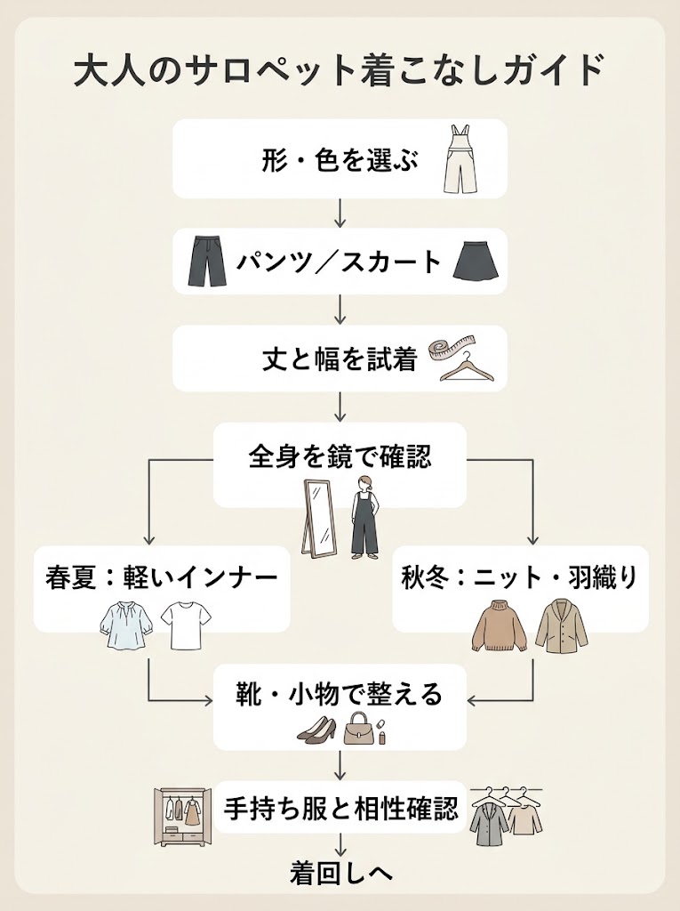 大人のサロペット着こなしガイド